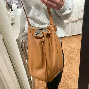 Umbrella Collective Leather Bucket Bag